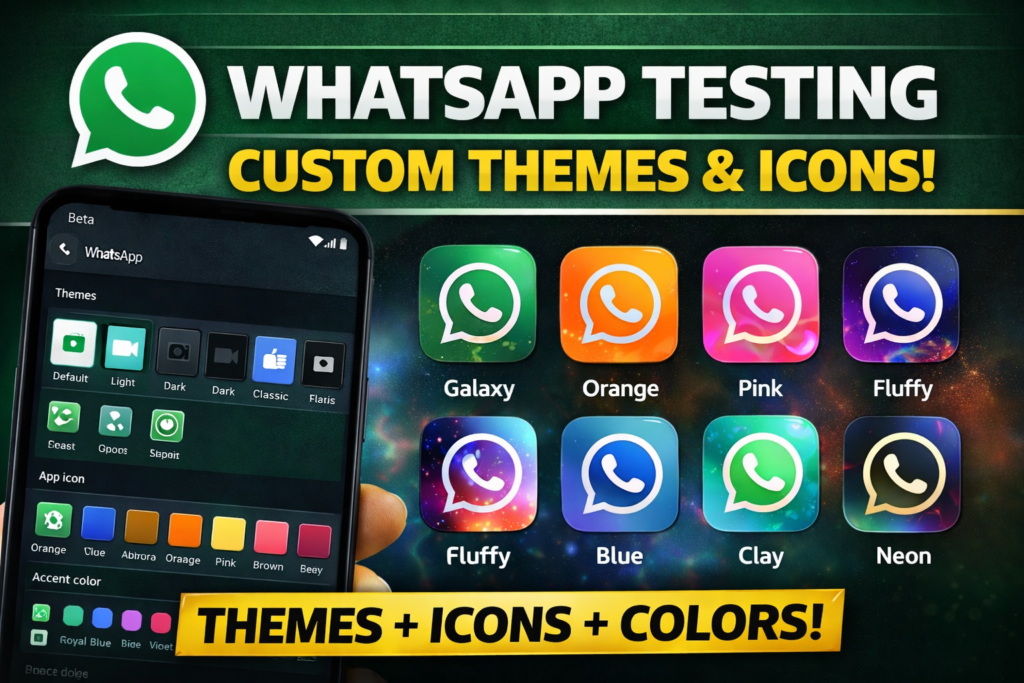 WhatsApp Testing App Themes, Custom Icons & Accent Colours In Android Beta