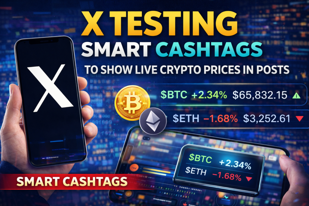 X Testing ‘Smart Cashtags’ to Show Live Crypto Prices in Posts