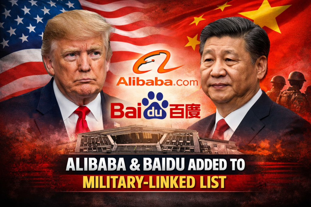 US Adds Alibaba, Baidu to Military-Linked Firms List, Tensions Rise Again