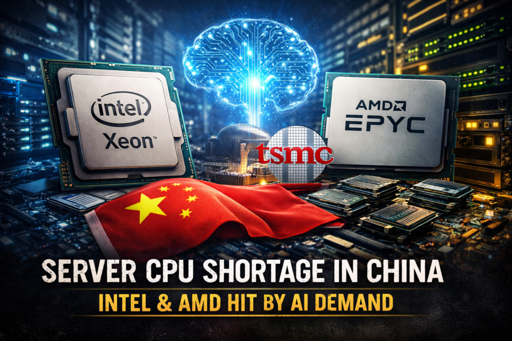 Intel, AMD Flag Server CPU Shortages in China as AI Boom Strains Supply Chain
