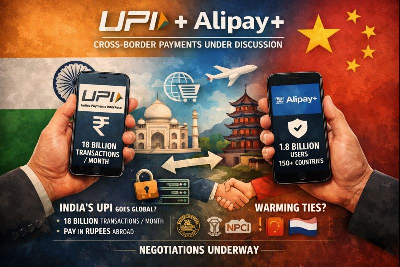 India Explores Linking UPI With Alipay+ as Talks Signal Cautious Thaw in China Ties