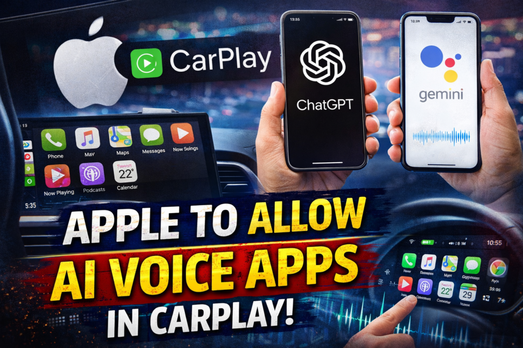 Apple to Open CarPlay to ChatGPT, Google and Other AI Voice Apps: Report